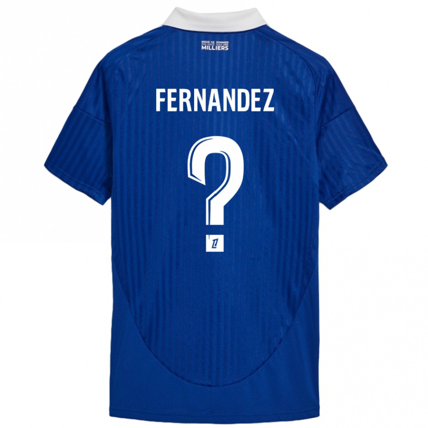 Niño Fútbol Camiseta Elies Araar Fernandez #0 Azul Blanco 1ª Equipación 2024/25 Perú