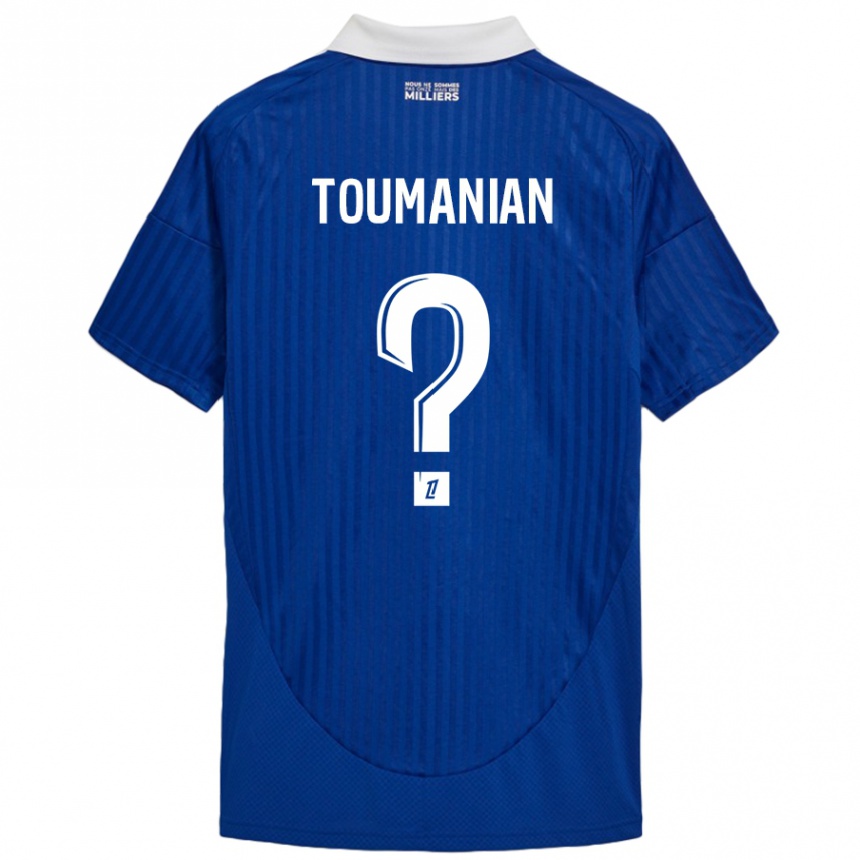 Niño Fútbol Camiseta Anthony Toumanian #0 Azul Blanco 1ª Equipación 2024/25 Perú