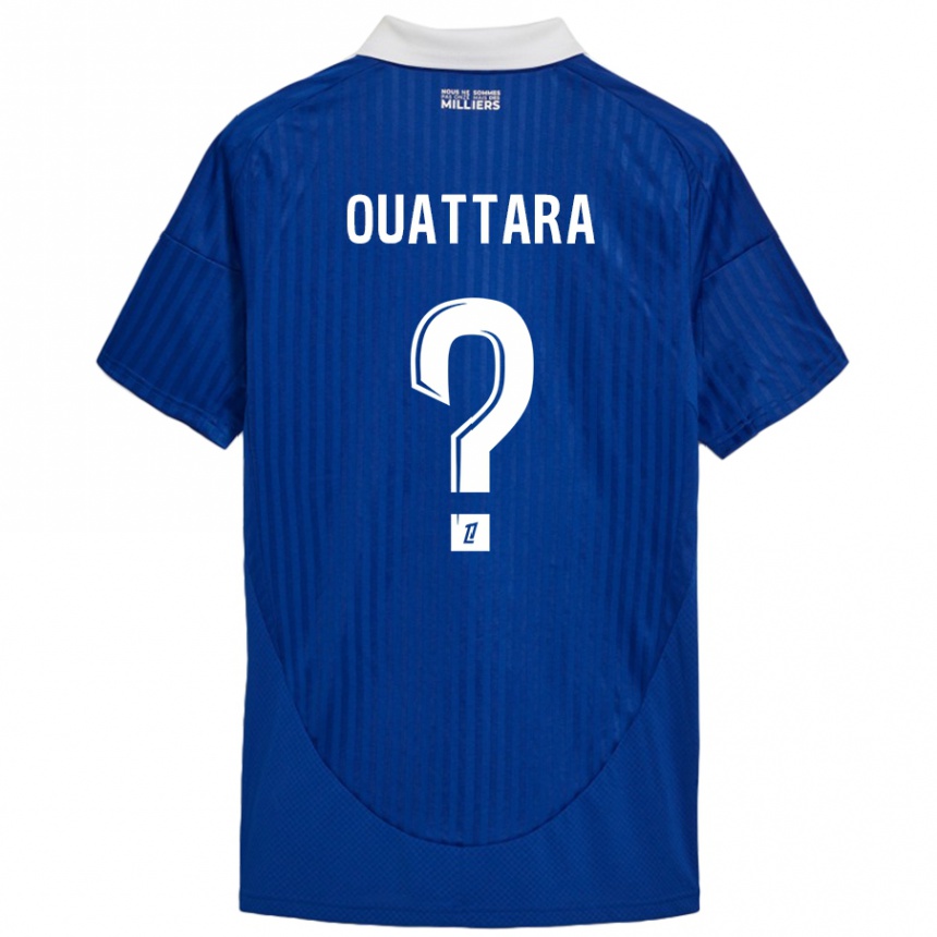 Niño Fútbol Camiseta Abdoul Ouattara #0 Azul Blanco 1ª Equipación 2024/25 Perú