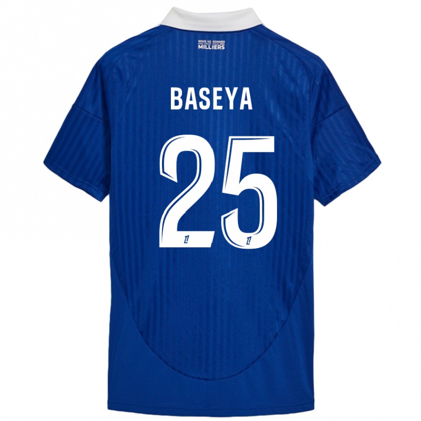 Niño Fútbol Camiseta Steven Baseya #25 Azul Blanco 1ª Equipación 2024/25 Perú