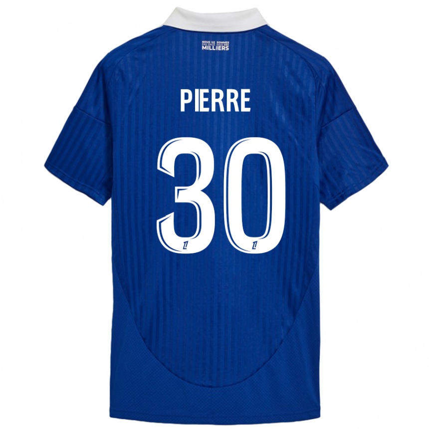 Niño Fútbol Camiseta Alexandre Pierre #30 Azul Blanco 1ª Equipación 2024/25 Perú