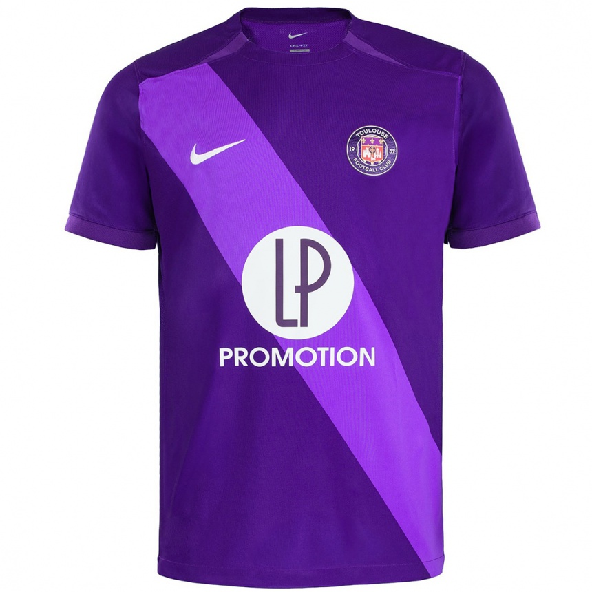 Niño Fútbol Camiseta Elyess Dao #0 Morado Blanco 1ª Equipación 2024/25 Perú