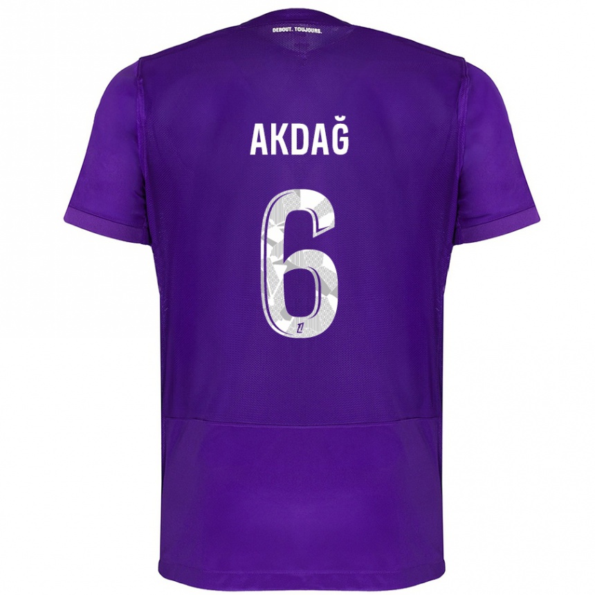 Niño Fútbol Camiseta Ümit Akdağ #6 Morado Blanco 1ª Equipación 2024/25 Perú