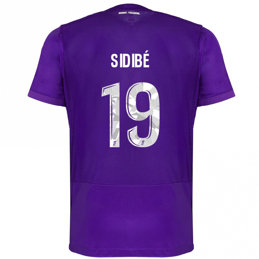 Niño Fútbol Camiseta Djibril Sidibé #19 Morado Blanco 1ª Equipación 2024/25 Perú