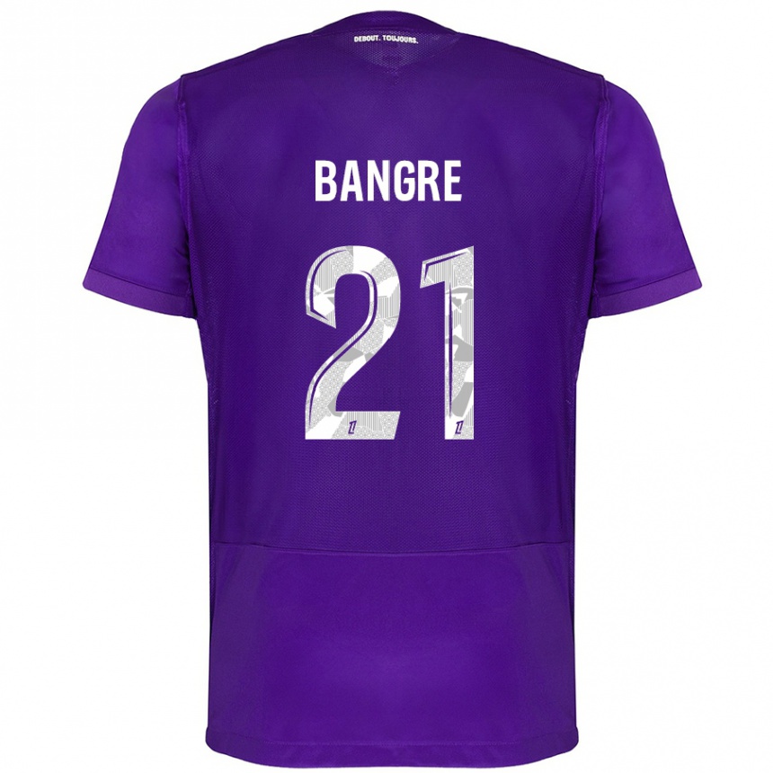 Niño Fútbol Camiseta Mamady Bangré #21 Morado Blanco 1ª Equipación 2024/25 Perú