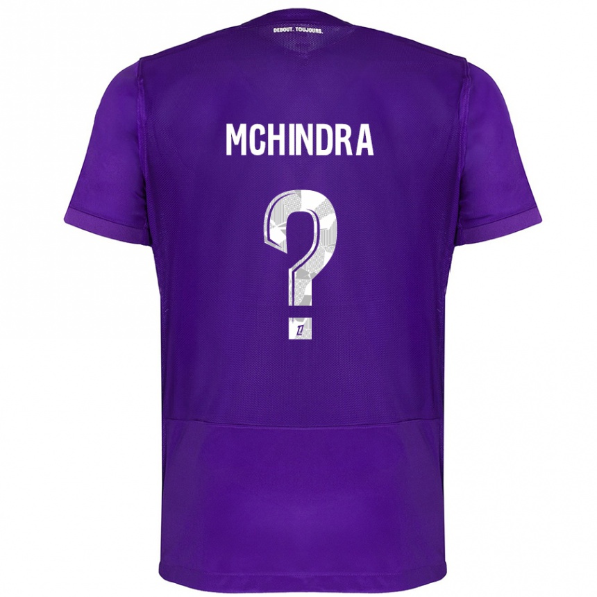 Niño Fútbol Camiseta Naime Said Mchindra #0 Morado Blanco 1ª Equipación 2024/25 Perú