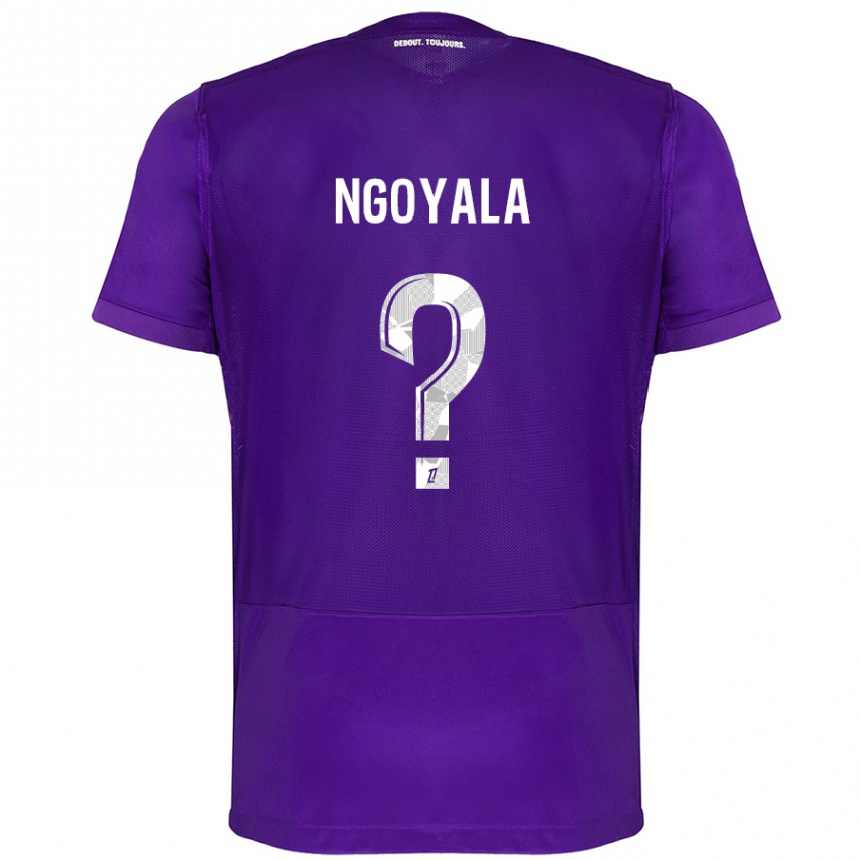 Niño Fútbol Camiseta Frédéric Efuele Ngoyala #0 Morado Blanco 1ª Equipación 2024/25 Perú