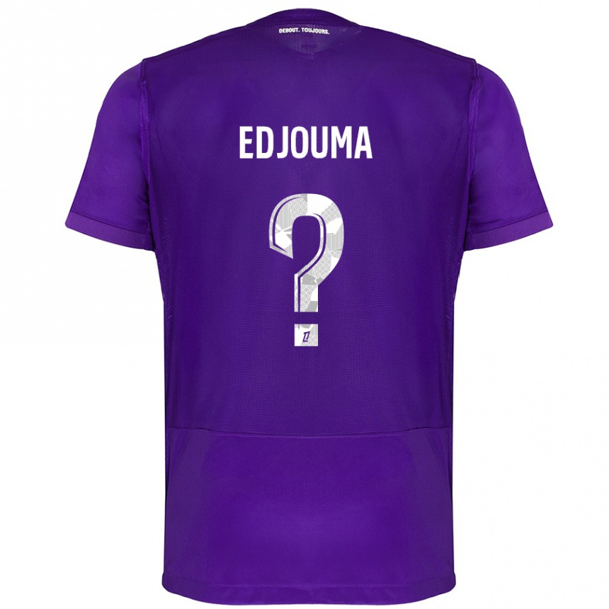 Niño Fútbol Camiseta Noah Edjouma #0 Morado Blanco 1ª Equipación 2024/25 Perú