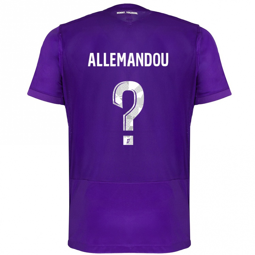 Niño Fútbol Camiseta Teddy Allemandou #0 Morado Blanco 1ª Equipación 2024/25 Perú