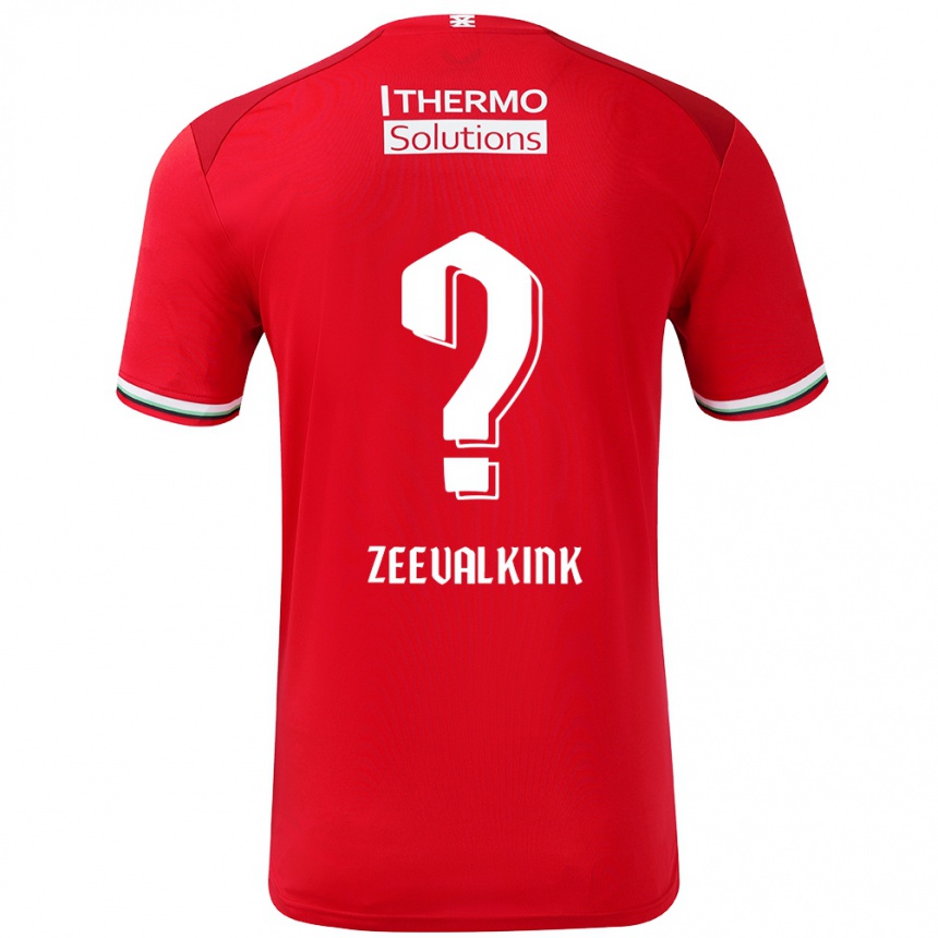 Niño Fútbol Camiseta Leco Zeevalkink #0 Rojo Blanco 1ª Equipación 2024/25 Perú