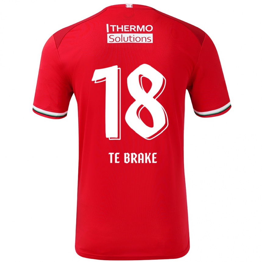 Niño Fútbol Camiseta Sophie Te Brake #18 Rojo Blanco 1ª Equipación 2024/25 Perú