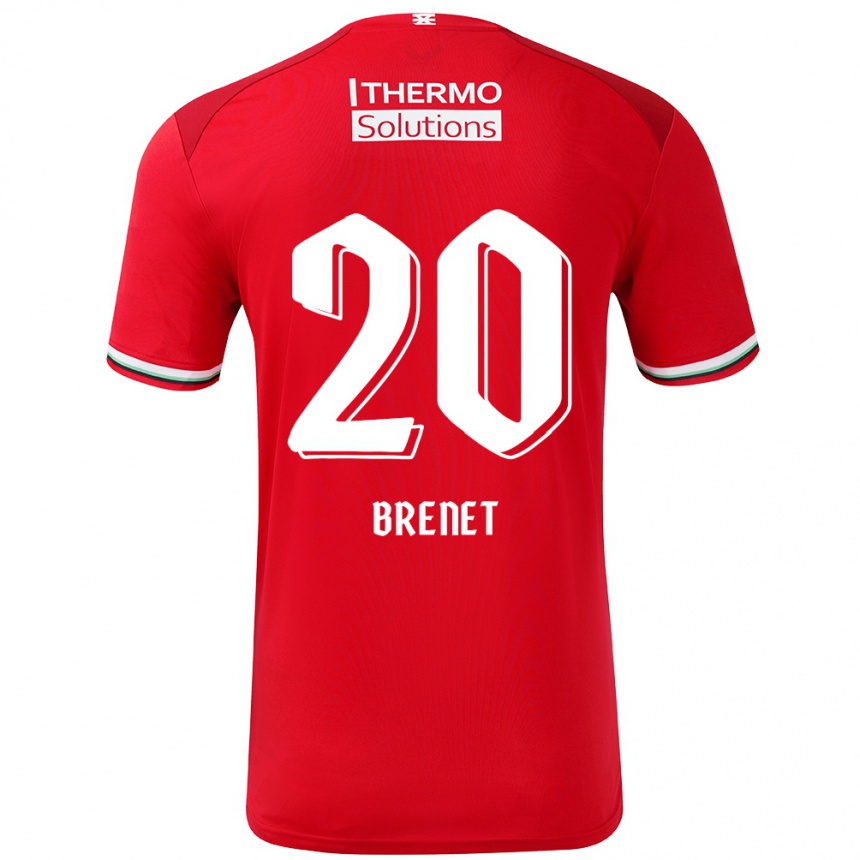 Niño Fútbol Camiseta Joshua Brenet #20 Rojo Blanco 1ª Equipación 2024/25 Perú