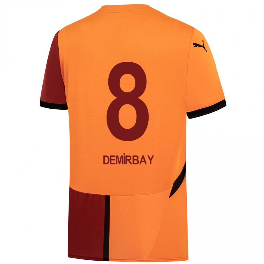 Niño Fútbol Camiseta Kerem Demirbay #8 Amarillo Rojo 1ª Equipación 2024/25 Perú