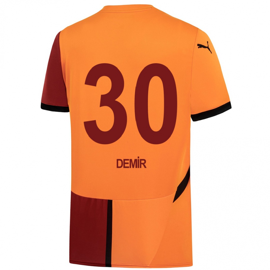 Niño Fútbol Camiseta Yusuf Demir #30 Amarillo Rojo 1ª Equipación 2024/25 Perú