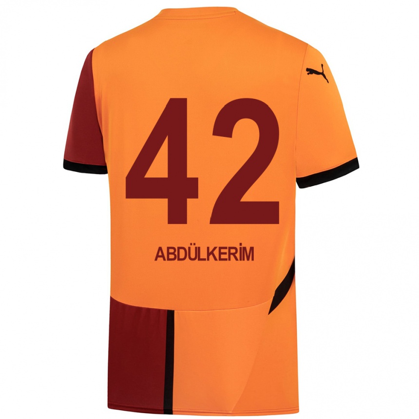 Niño Fútbol Camiseta Abdülkerim Bardakcı #42 Amarillo Rojo 1ª Equipación 2024/25 Perú