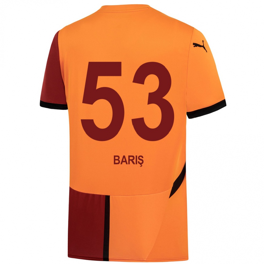 Niño Fútbol Camiseta Barış Alper Yılmaz #53 Amarillo Rojo 1ª Equipación 2024/25 Perú