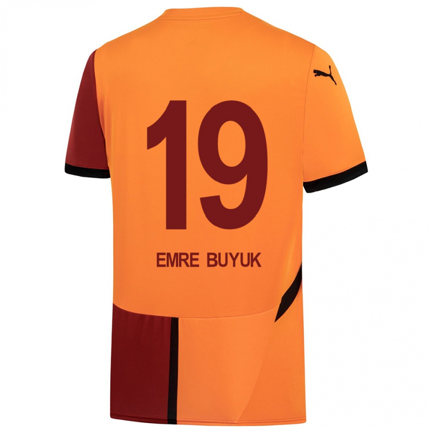 Niño Fútbol Camiseta Enes Emre Büyük #19 Amarillo Rojo 1ª Equipación 2024/25 Perú