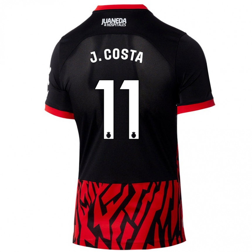 Niño Fútbol Camiseta Jaume Costa #11 Negro Rojo 1ª Equipación 2024/25 Perú