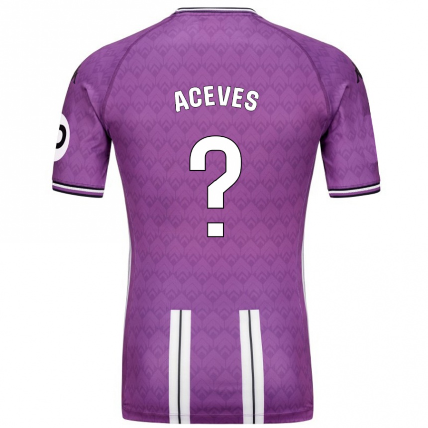 Niño Fútbol Camiseta Álvaro Aceves #0 Púrpura Blanco 1ª Equipación 2024/25 Perú