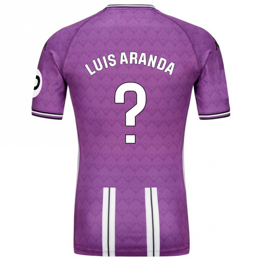 Niño Fútbol Camiseta José Luis Aranda #0 Púrpura Blanco 1ª Equipación 2024/25 Perú