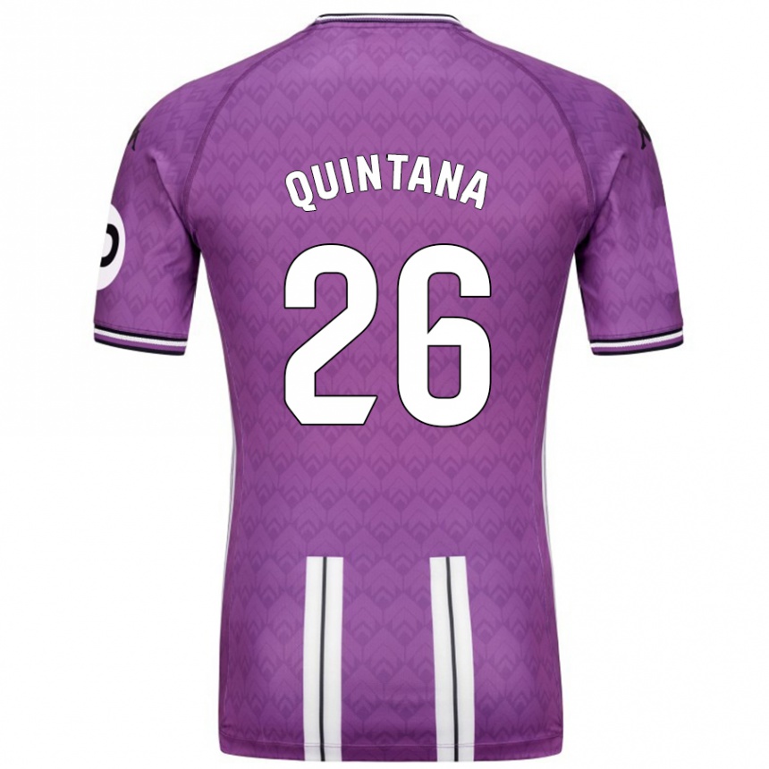 Niño Fútbol Camiseta Alberto Quintana #26 Púrpura Blanco 1ª Equipación 2024/25 Perú