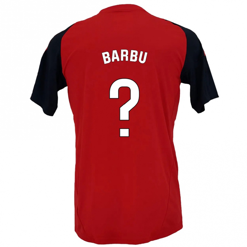 Niño Fútbol Camiseta Álex Barbu #0 Rojo Negro 1ª Equipación 2024/25 Perú