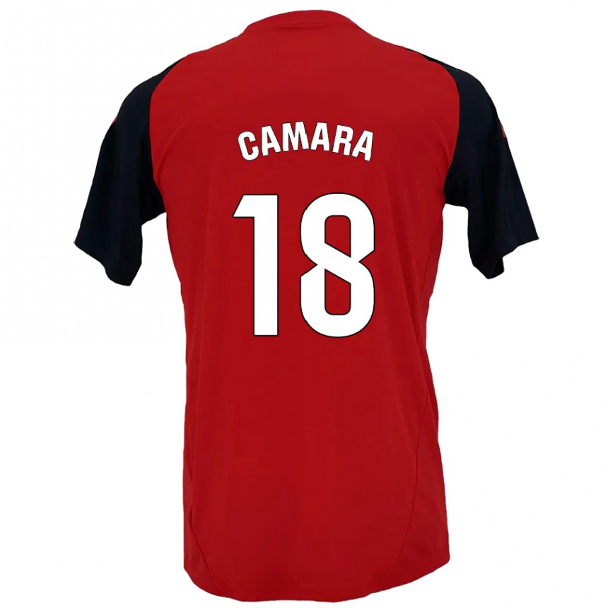 Niño Fútbol Camiseta Aaron Cámara #18 Rojo Negro 1ª Equipación 2024/25 Perú