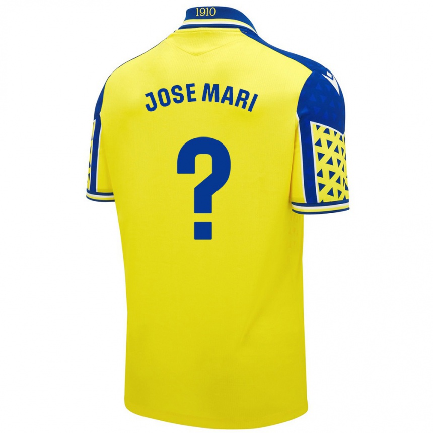 Niño Fútbol Camiseta José Mari #0 Amarillo Azul 1ª Equipación 2024/25 Perú