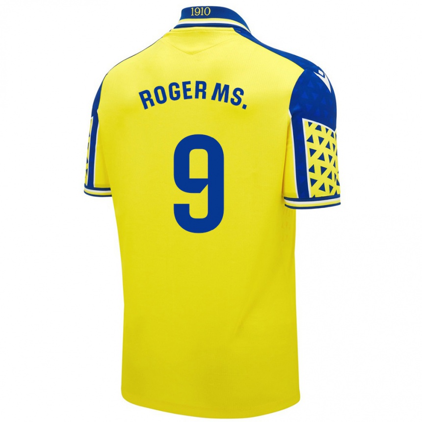 Niño Fútbol Camiseta Roger Martí #9 Amarillo Azul 1ª Equipación 2024/25 Perú