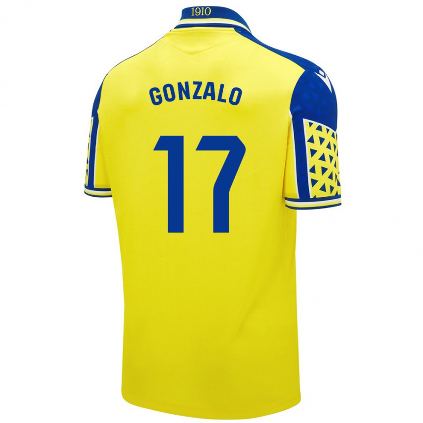 Niño Fútbol Camiseta Gonzalo Escalante #17 Amarillo Azul 1ª Equipación 2024/25 Perú