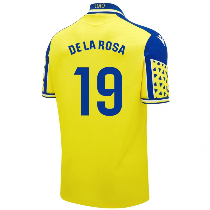 Niño Fútbol Camiseta José Antonio De La Rosa #19 Amarillo Azul 1ª Equipación 2024/25 Perú