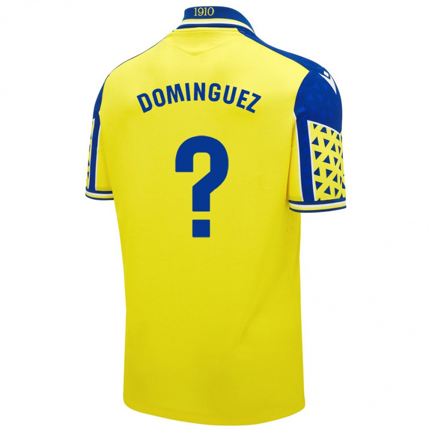 Niño Fútbol Camiseta Rubén Domínguez #0 Amarillo Azul 1ª Equipación 2024/25 Perú