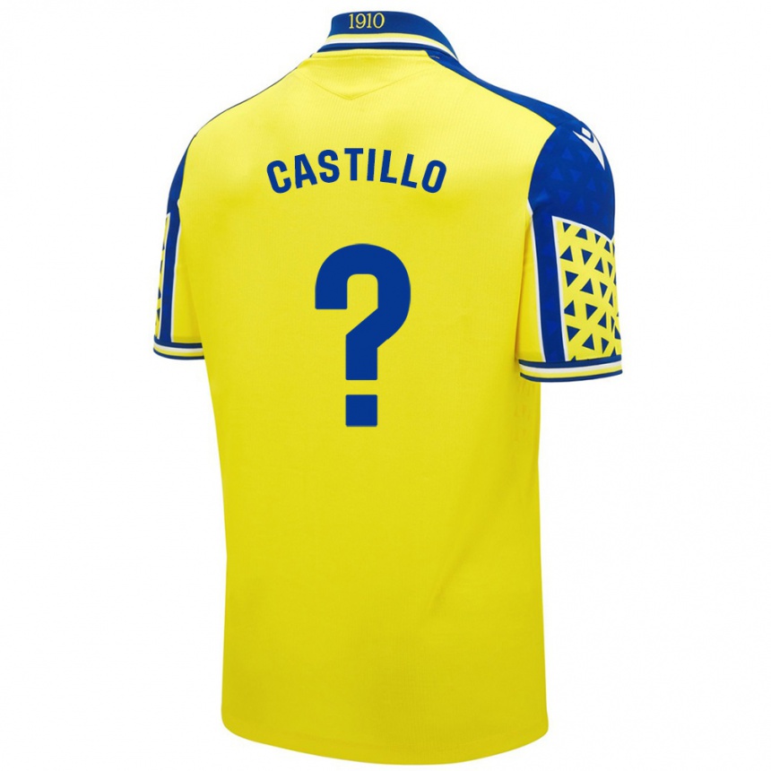 Niño Fútbol Camiseta Francis Castillo #0 Amarillo Azul 1ª Equipación 2024/25 Perú