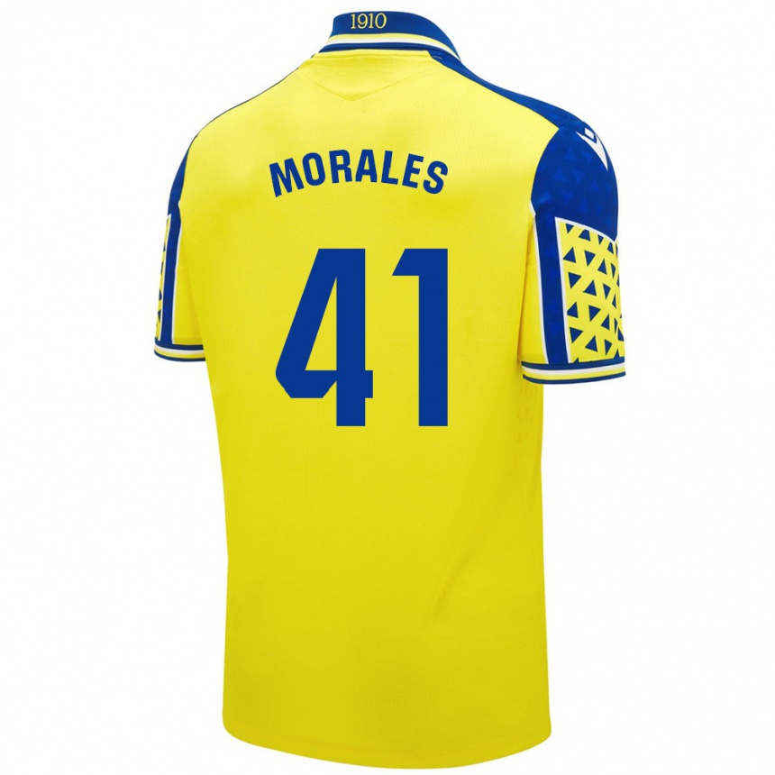 Niño Fútbol Camiseta Luis Morales #41 Amarillo Azul 1ª Equipación 2024/25 Perú