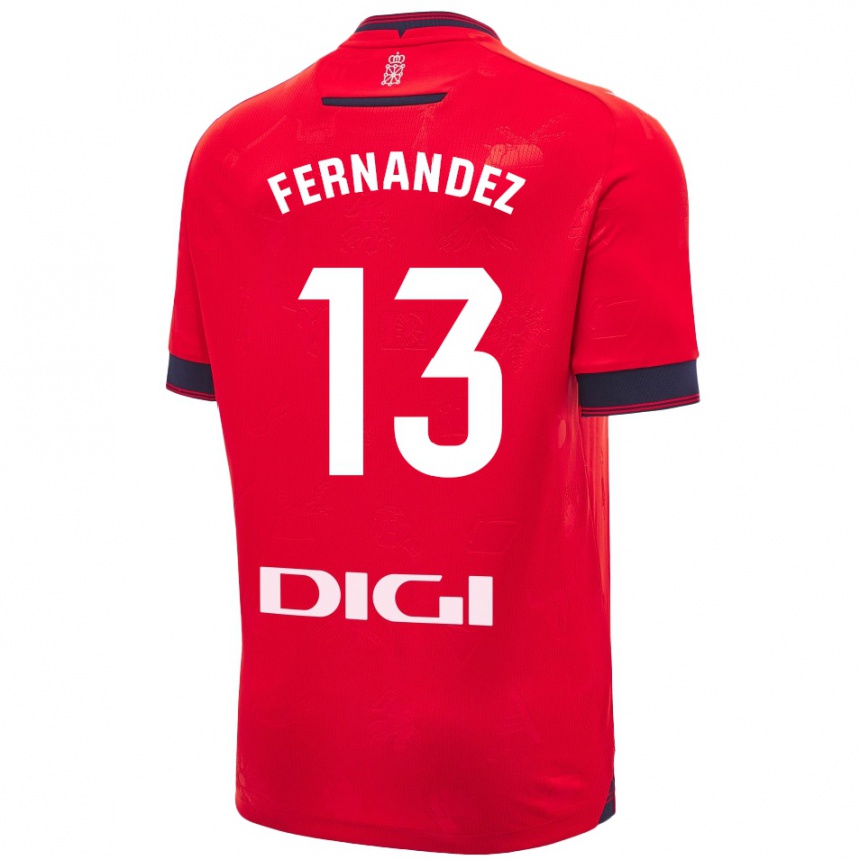 Niño Fútbol Camiseta Aitor Fernández #13 Rojo Blanco 1ª Equipación 2024/25 Perú