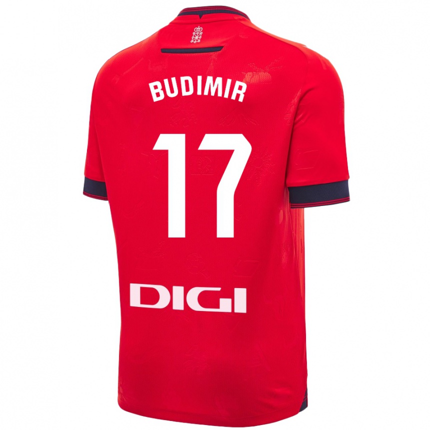 Niño Fútbol Camiseta Ante Budimir #17 Rojo Blanco 1ª Equipación 2024/25 Perú