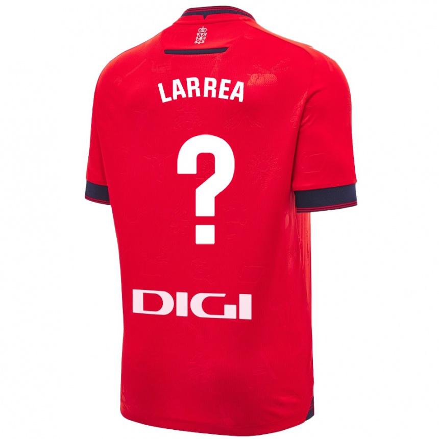 Niño Fútbol Camiseta Unai Larrea #0 Rojo Blanco 1ª Equipación 2024/25 Perú