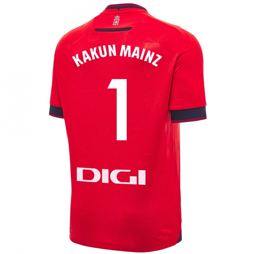 Niño Fútbol Camiseta Kakun Mainz #1 Rojo Blanco 1ª Equipación 2024/25 Perú