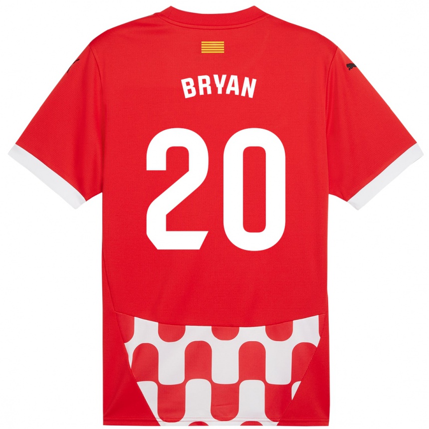 Niño Fútbol Camiseta Bryan Gil #20 Rojo Blanco 1ª Equipación 2024/25 Perú