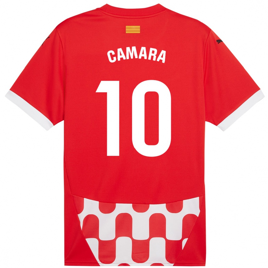 Niño Fútbol Camiseta Dawda Camara #10 Rojo Blanco 1ª Equipación 2024/25 Perú