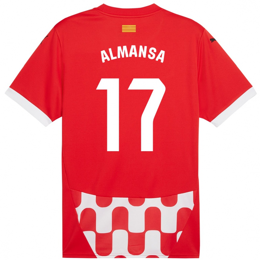 Niño Fútbol Camiseta Alex Almansa #17 Rojo Blanco 1ª Equipación 2024/25 Perú