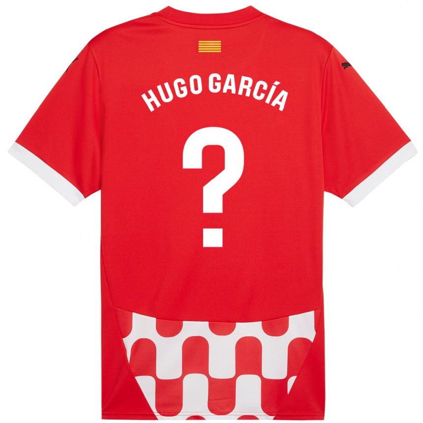 Niño Fútbol Camiseta Hugo García #0 Rojo Blanco 1ª Equipación 2024/25 Perú