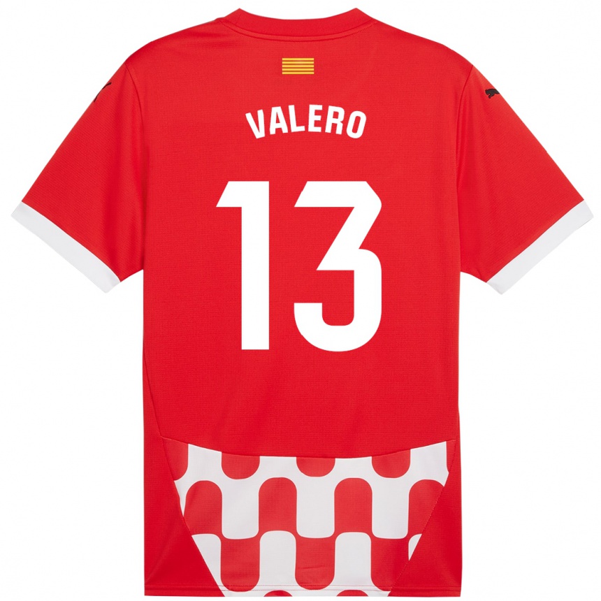 Niño Fútbol Camiseta Eliana Valero #13 Rojo Blanco 1ª Equipación 2024/25 Perú