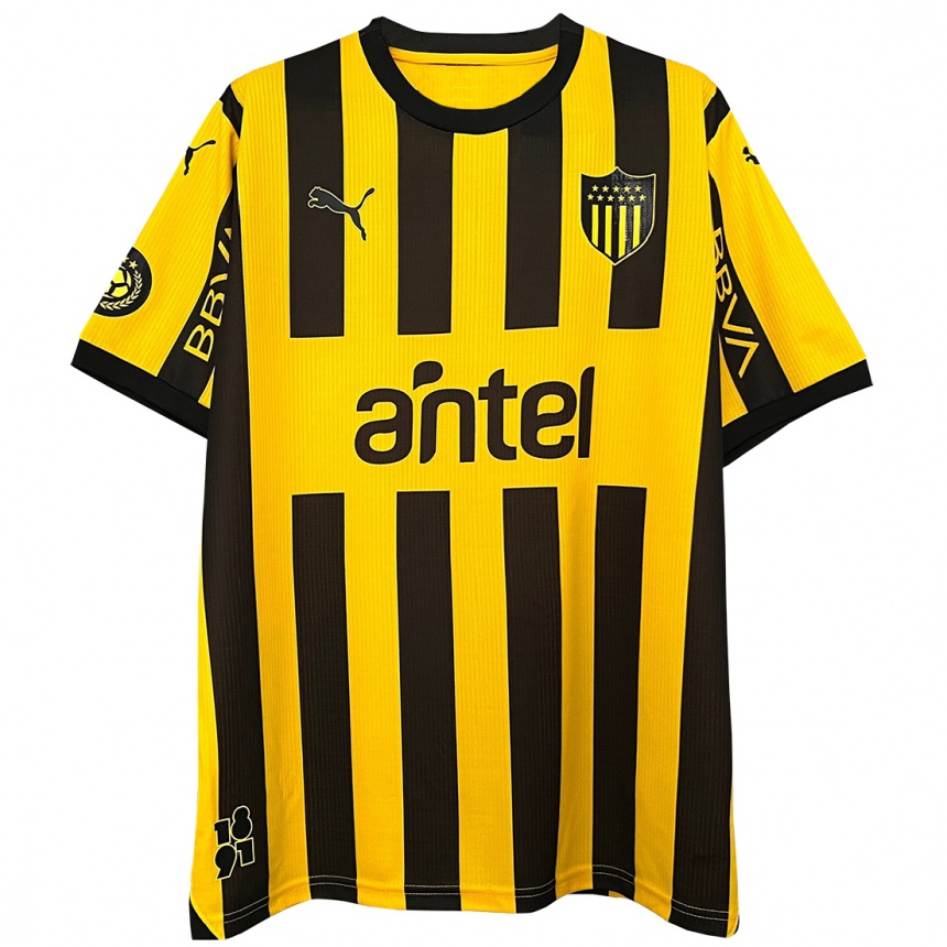 Niño Fútbol Camiseta Brian Mansilla #24 Amarillo Negro 1ª Equipación 2024/25 Perú