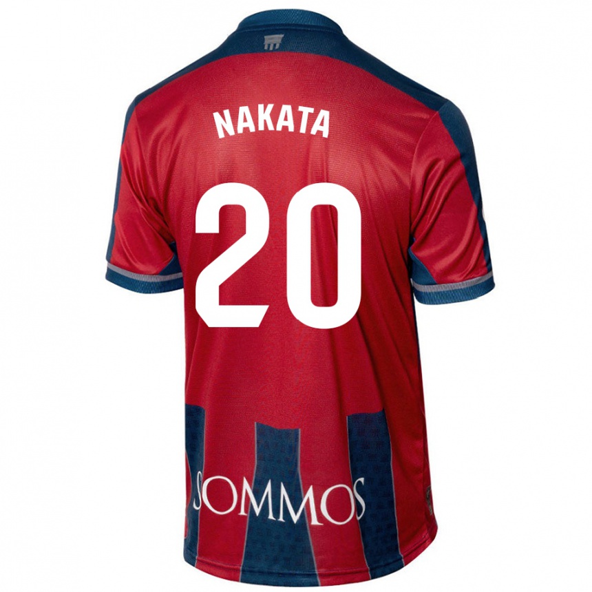 Niño Fútbol Camiseta Yuki Nakata #20 Rojo Azul 1ª Equipación 2024/25 Perú