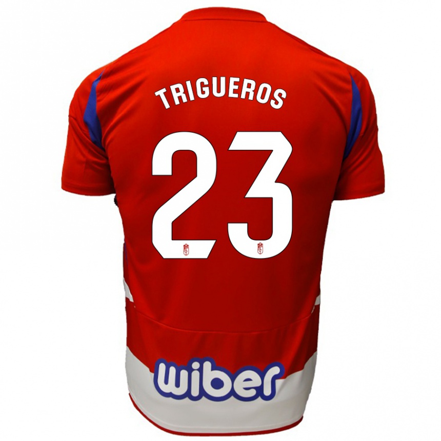 Niño Fútbol Camiseta Manu Trigueros #23 Rojo Blanco Azul 1ª Equipación 2024/25 Perú