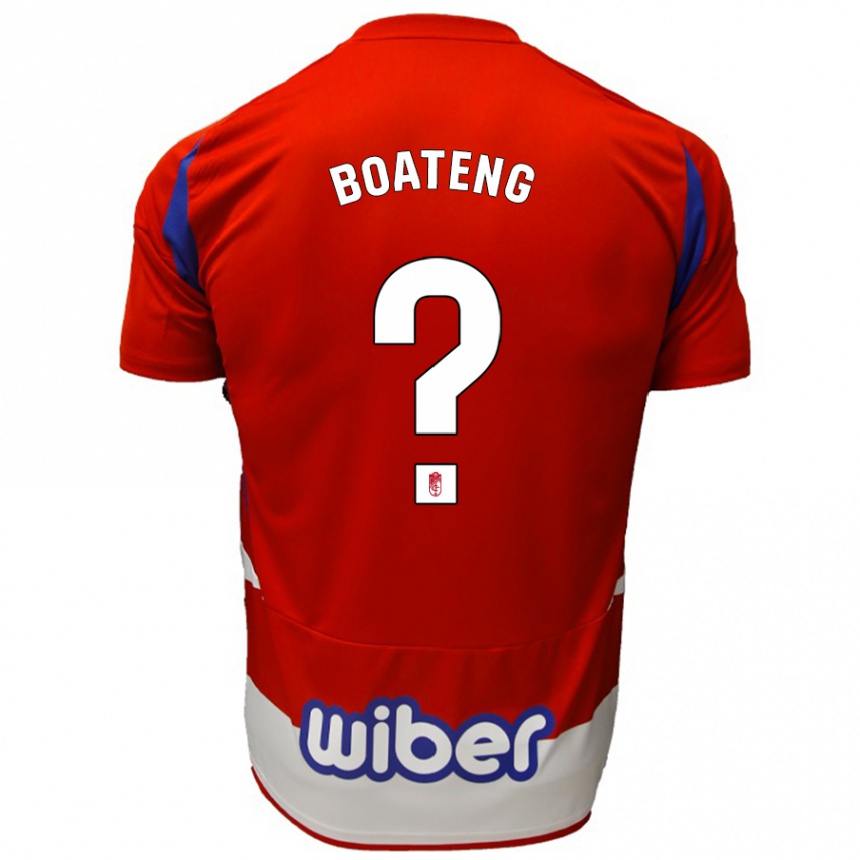 Niño Fútbol Camiseta Robin Boateng #0 Rojo Blanco Azul 1ª Equipación 2024/25 Perú