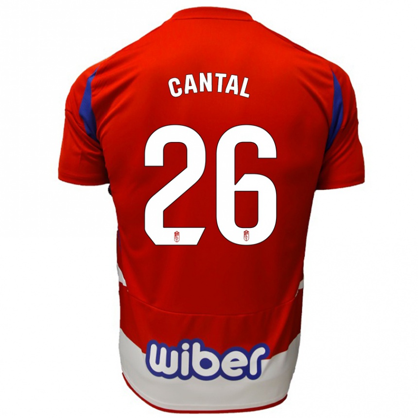 Niño Fútbol Camiseta Paco Cantal #26 Rojo Blanco Azul 1ª Equipación 2024/25 Perú