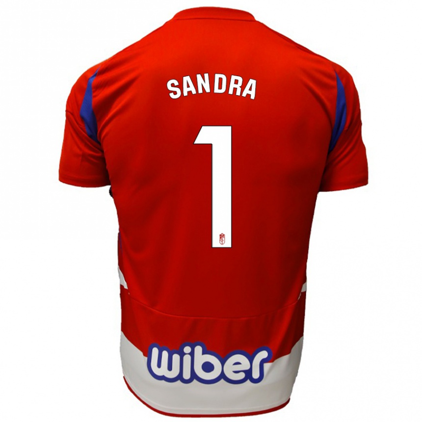 Niño Fútbol Camiseta Sandra #1 Rojo Blanco Azul 1ª Equipación 2024/25 Perú