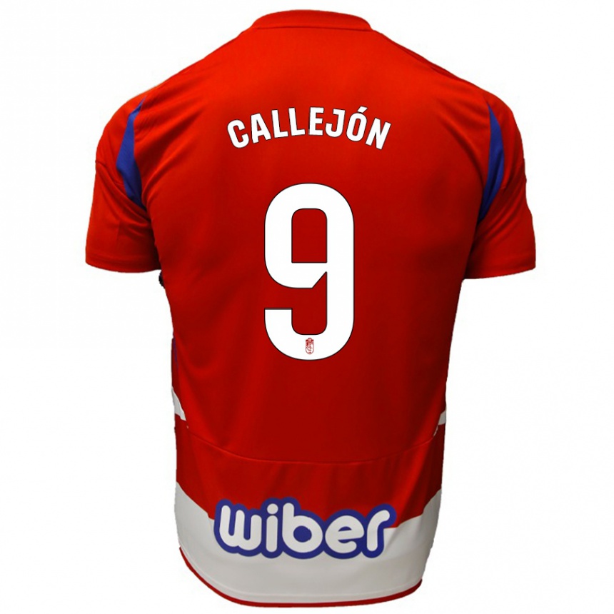 Niño Fútbol Camiseta José Callejón #9 Rojo Blanco Azul 1ª Equipación 2024/25 Perú